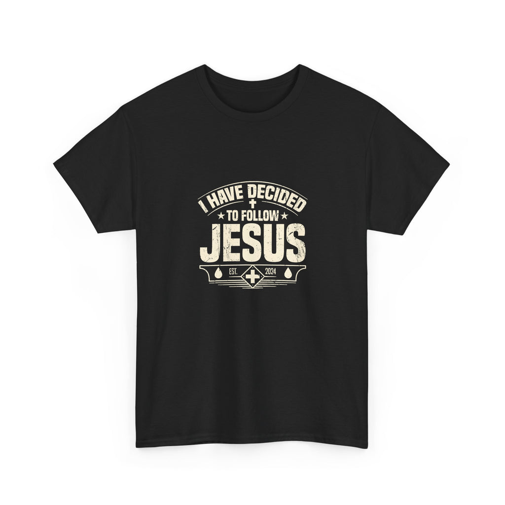 Faith Inspired Unisex Heavy Cotton Tee - 'I Have Decided to Follow Jesus' Shirt, Christian Gift