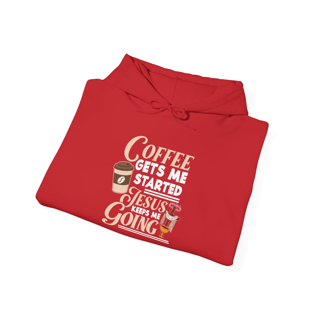 Coffee-Themed Unisex Hooded Sweatshirt – Perfect for Coffee Lovers, Jesus Lovers, Relaxed Days, Gifts for Friends, Cozy Wear