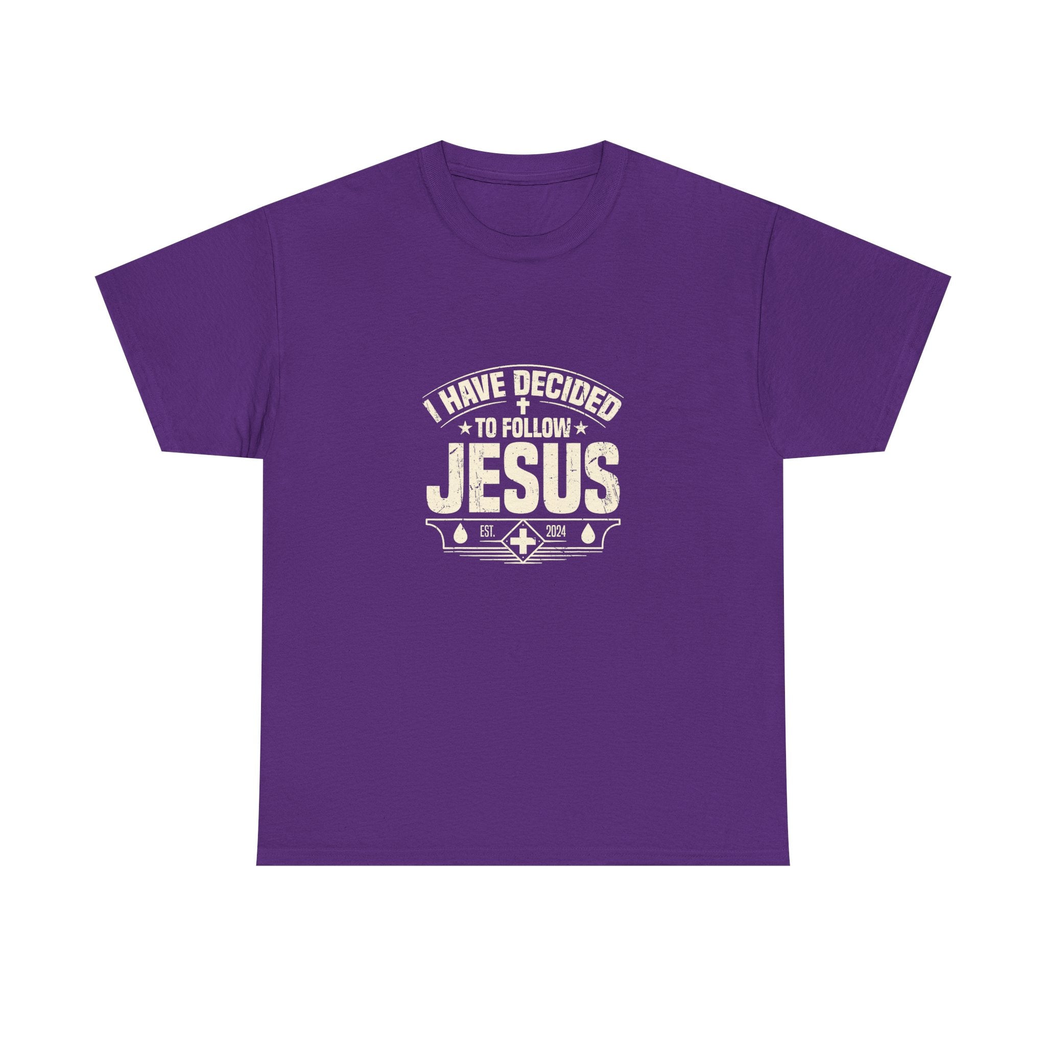 Faith Inspired Unisex Heavy Cotton Tee - 'I Have Decided to Follow Jesus' Shirt, Christian Gift