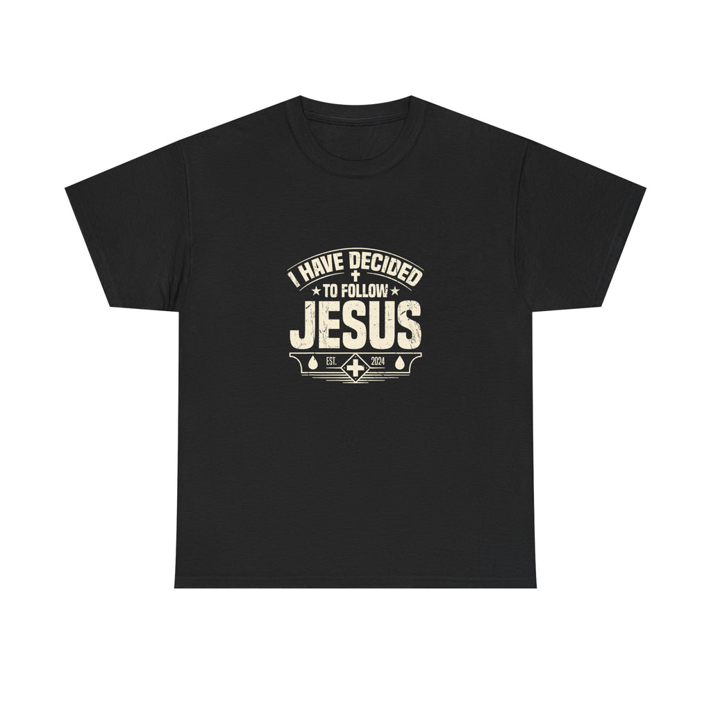 Faith Inspired Unisex Heavy Cotton Tee - 'I Have Decided to Follow Jesus' Shirt, Christian Gift