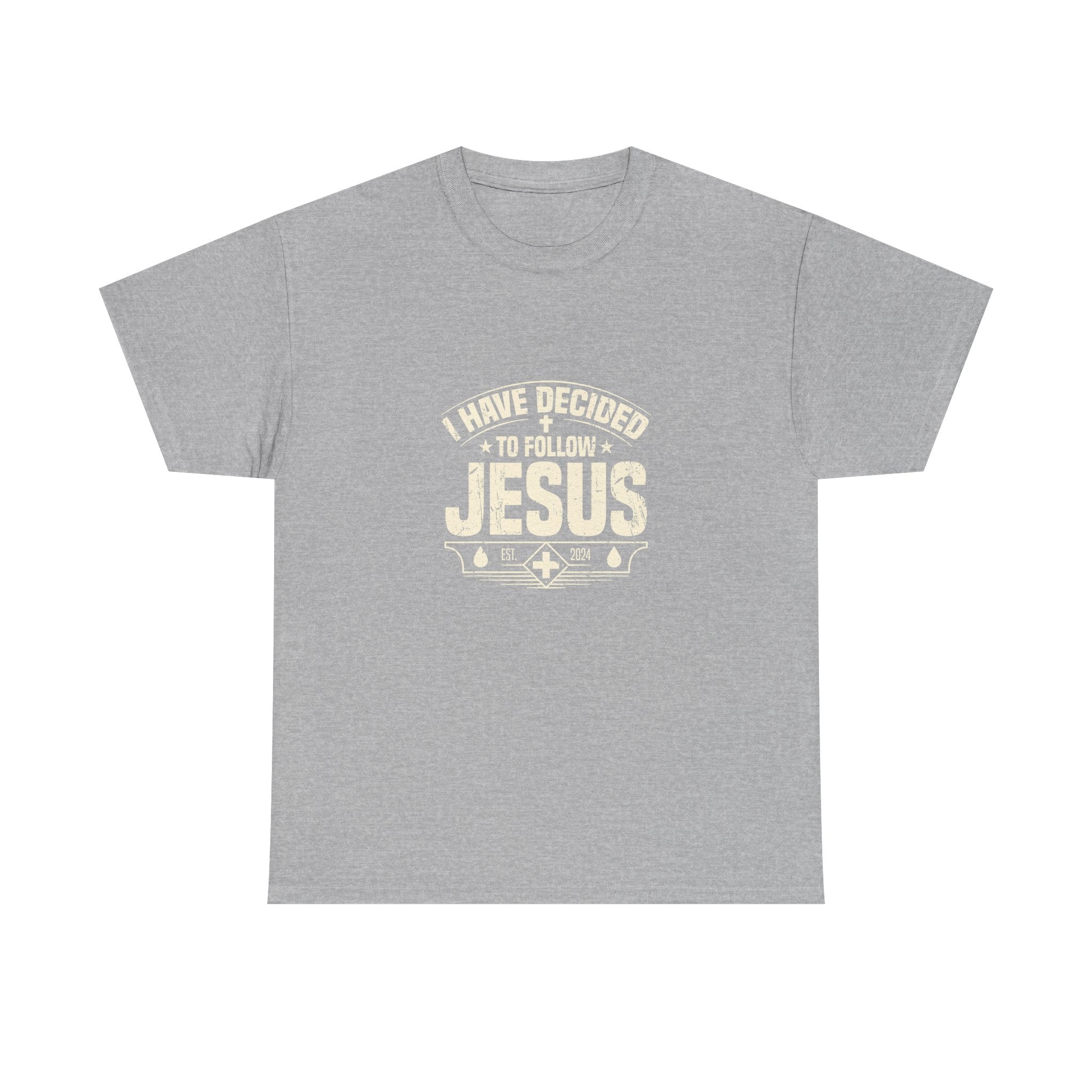 Faith Inspired Unisex Heavy Cotton Tee - 'I Have Decided to Follow Jesus' Shirt, Christian Gift