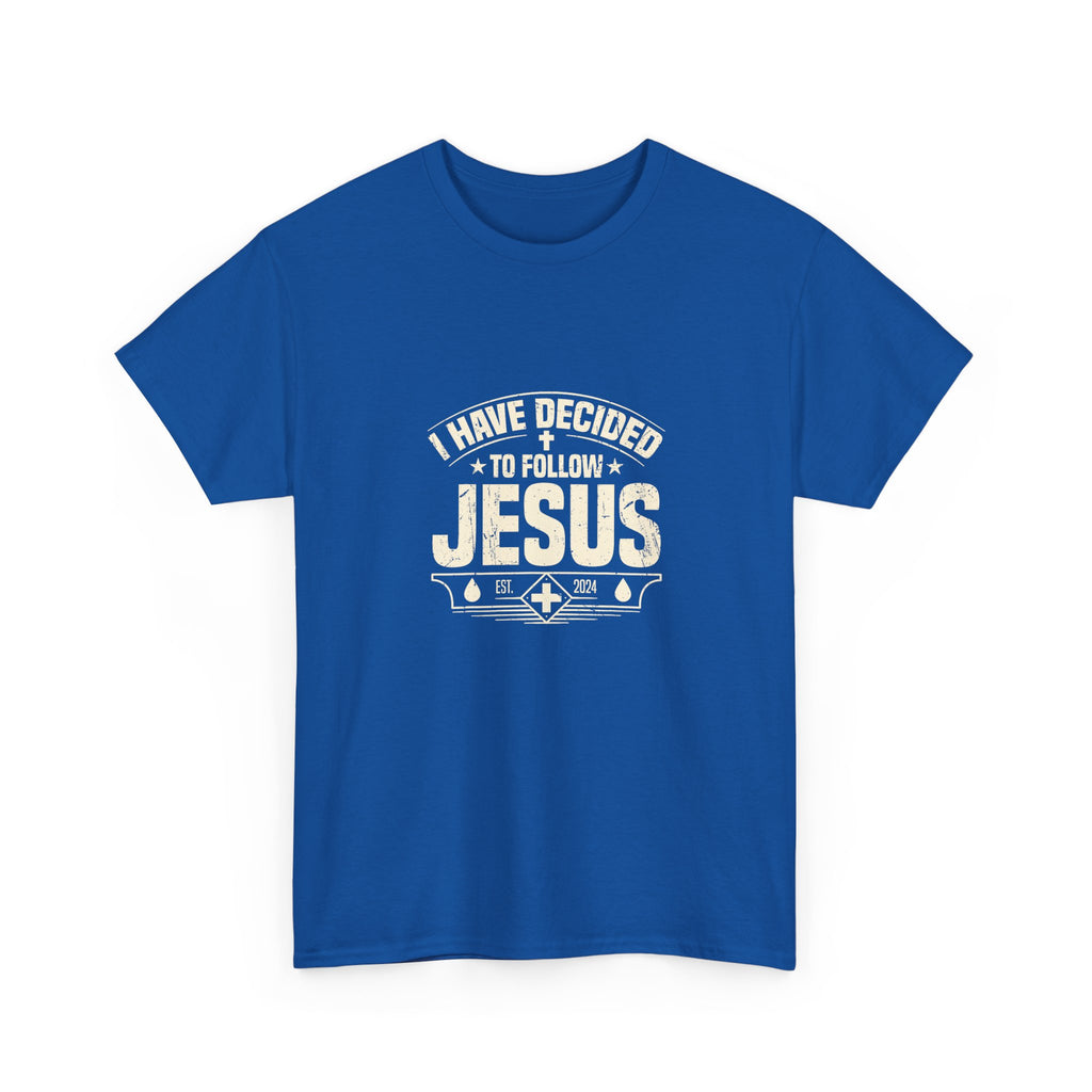 Faith Inspired Unisex Heavy Cotton Tee - 'I Have Decided to Follow Jesus' Shirt, Christian Gift
