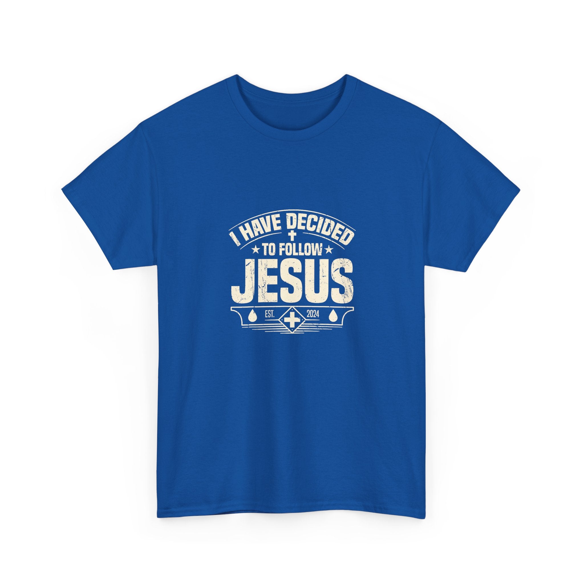 Faith Inspired Unisex Heavy Cotton Tee - 'I Have Decided to Follow Jesus' Shirt, Christian Gift