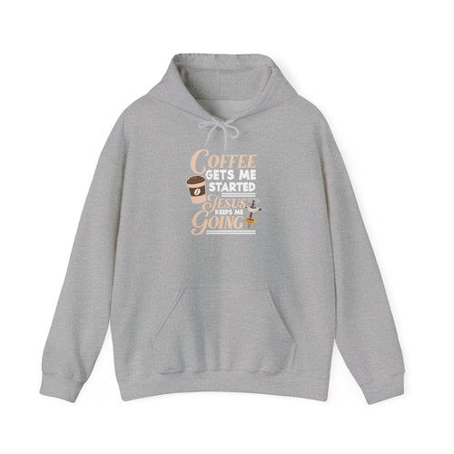 Coffee-Themed Unisex Hooded Sweatshirt – Perfect for Coffee Lovers, Jesus Lovers, Relaxed Days, Gifts for Friends, Cozy Wear