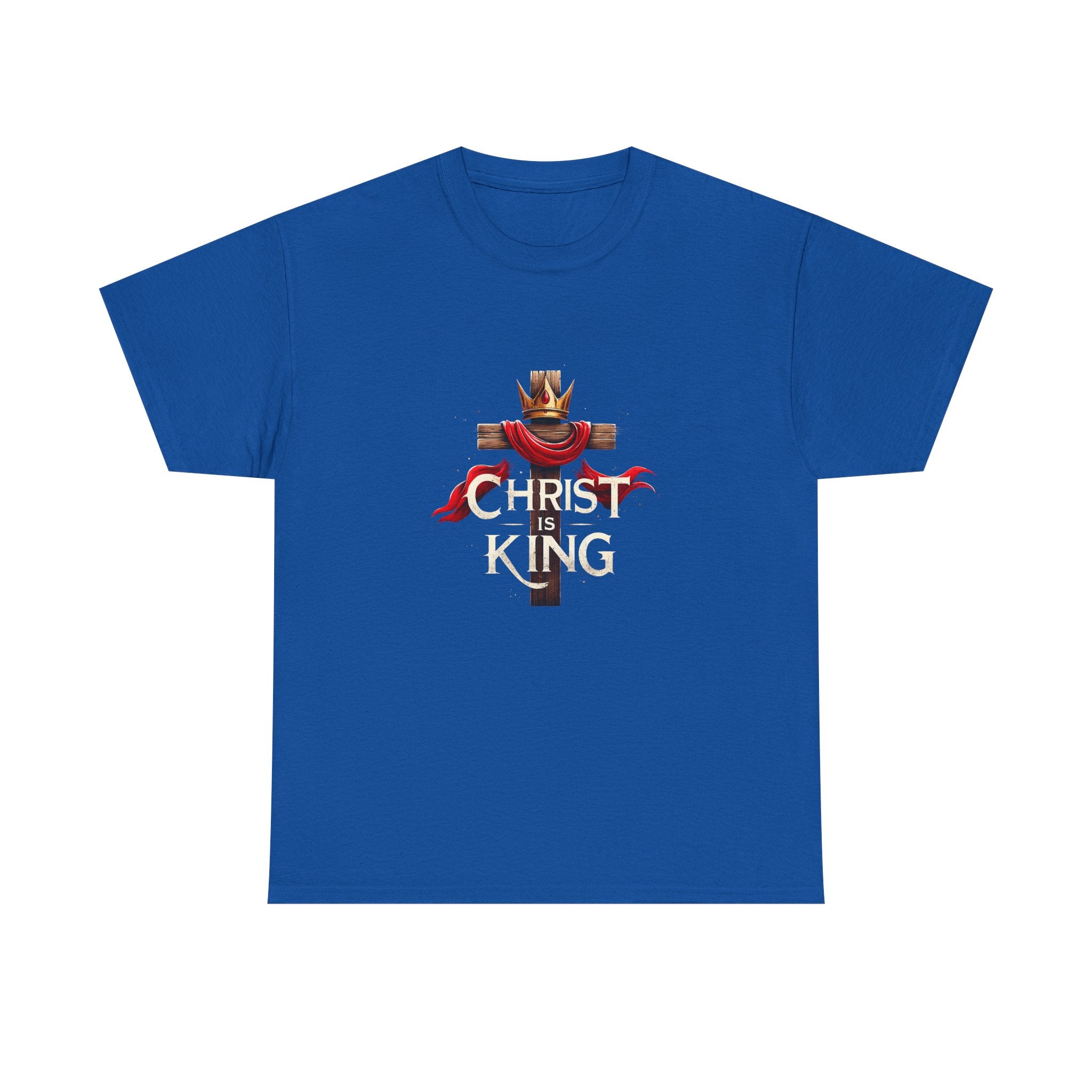 Christ is King Unisex Heavy Cotton Tee, Christian Apparel, Faith-Based T-Shirt