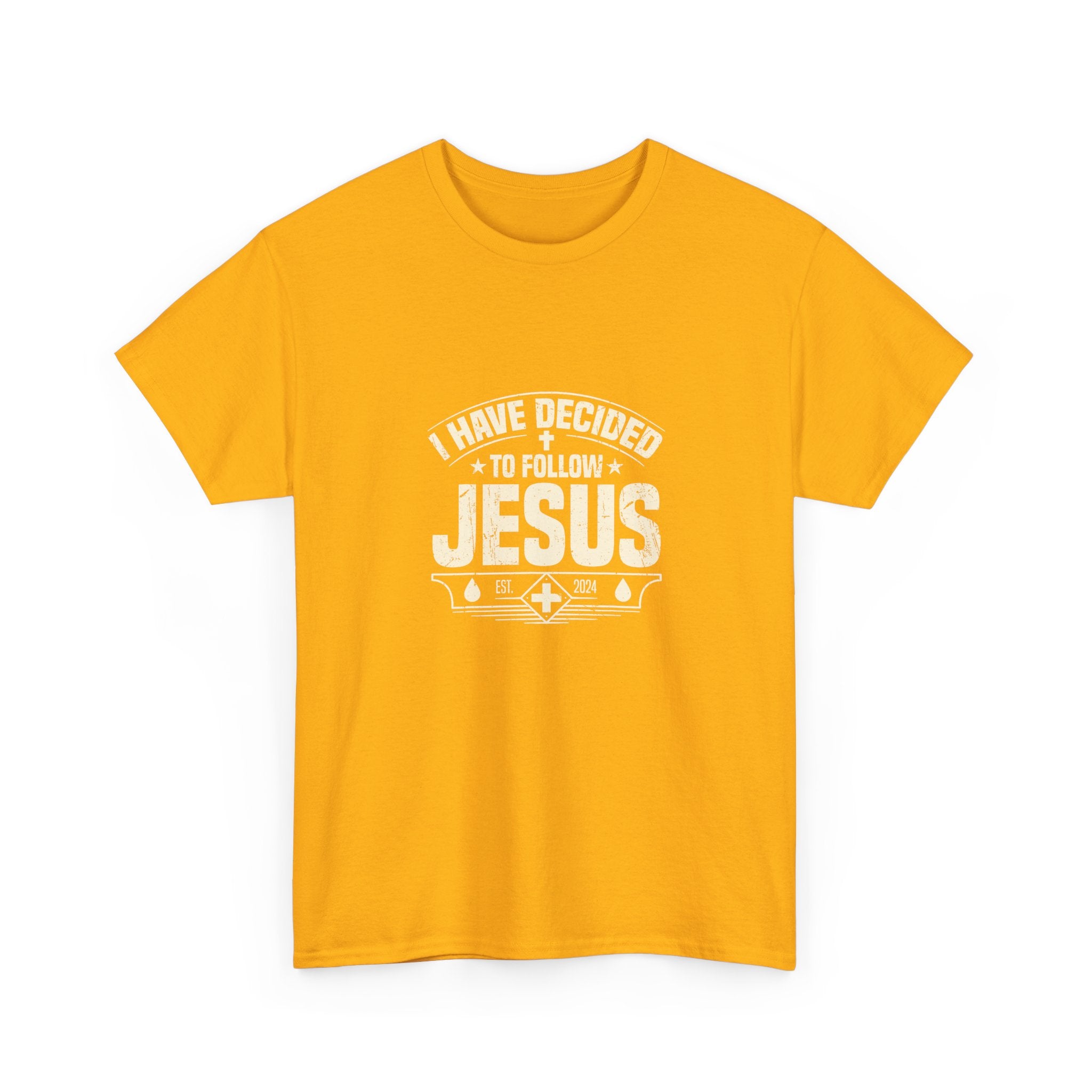 Faith Inspired Unisex Heavy Cotton Tee - 'I Have Decided to Follow Jesus' Shirt, Christian Gift
