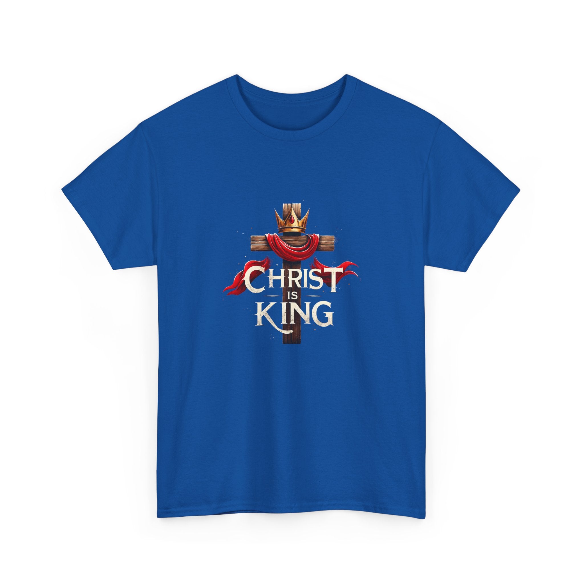 Christ is King Unisex Heavy Cotton Tee, Christian Apparel, Faith-Based T-Shirt