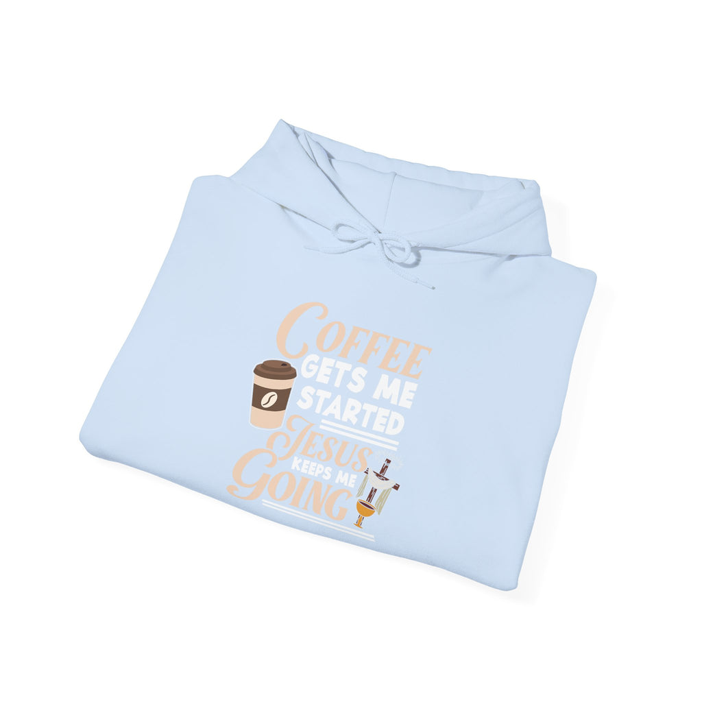 Coffee-Themed Unisex Hooded Sweatshirt – Perfect for Coffee Lovers, Jesus Lovers, Relaxed Days, Gifts for Friends, Cozy Wear