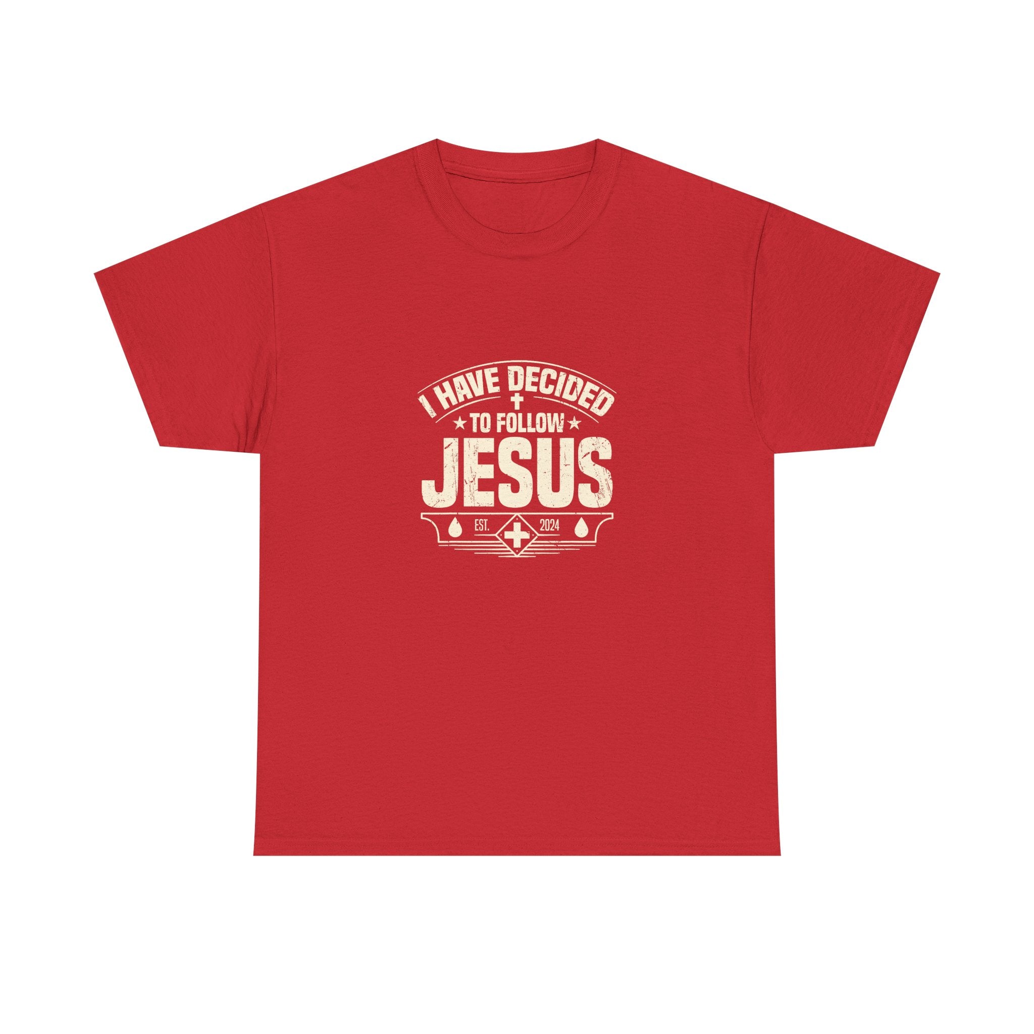 Faith Inspired Unisex Heavy Cotton Tee - 'I Have Decided to Follow Jesus' Shirt, Christian Gift
