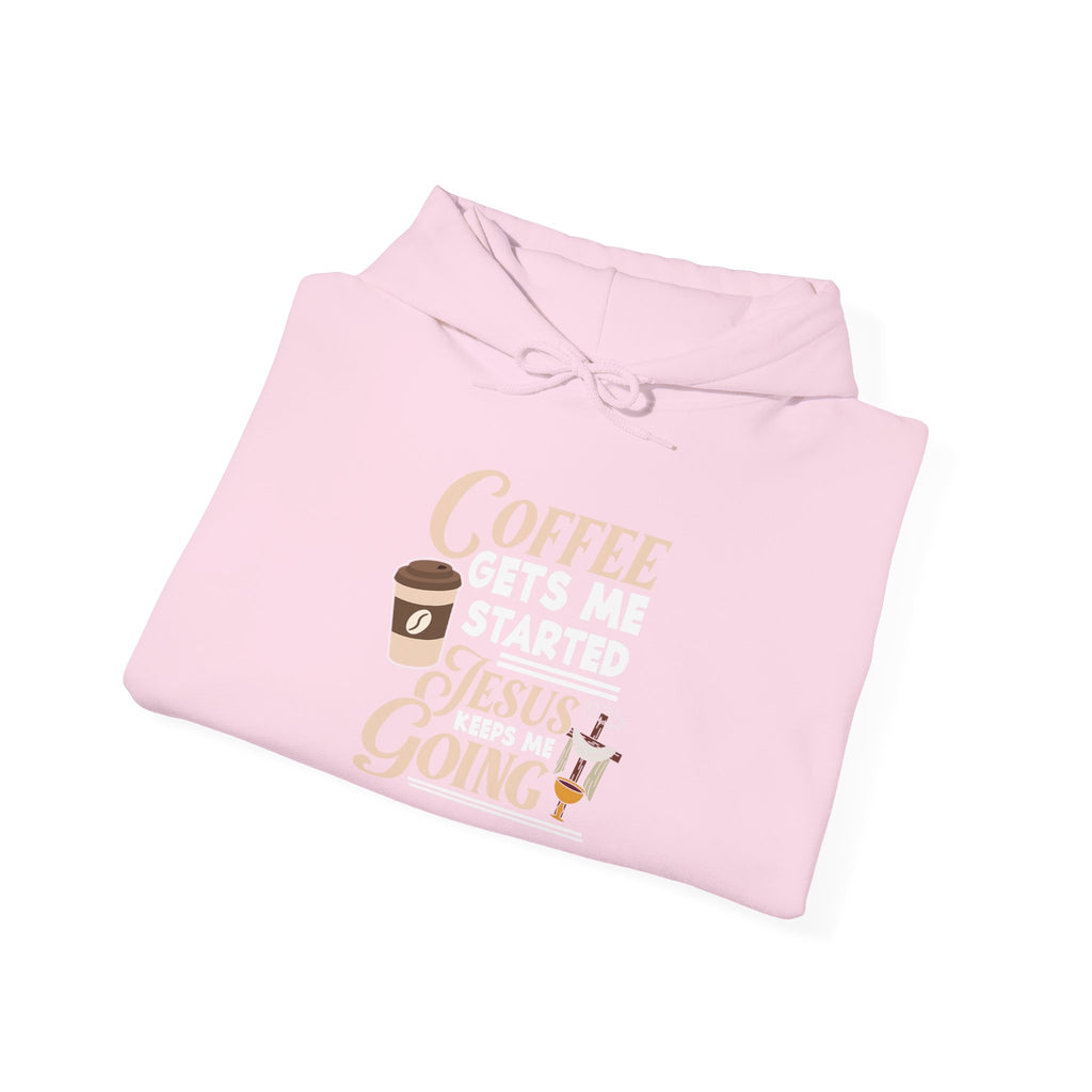Coffee-Themed Unisex Hooded Sweatshirt – Perfect for Coffee Lovers, Jesus Lovers, Relaxed Days, Gifts for Friends, Cozy Wear