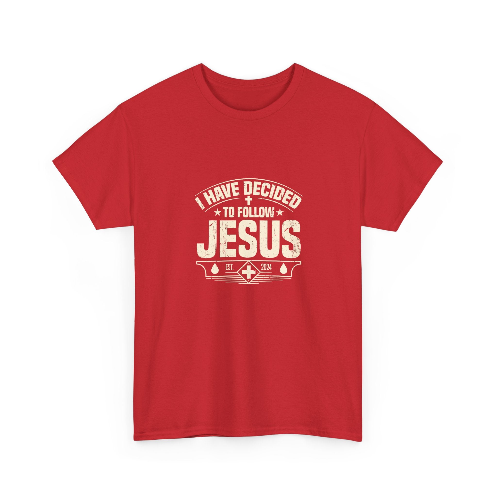 Faith Inspired Unisex Heavy Cotton Tee - 'I Have Decided to Follow Jesus' Shirt, Christian Gift