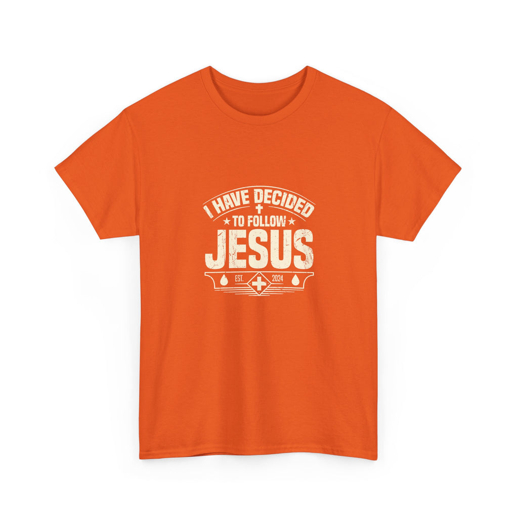 Faith Inspired Unisex Heavy Cotton Tee - 'I Have Decided to Follow Jesus' Shirt, Christian Gift