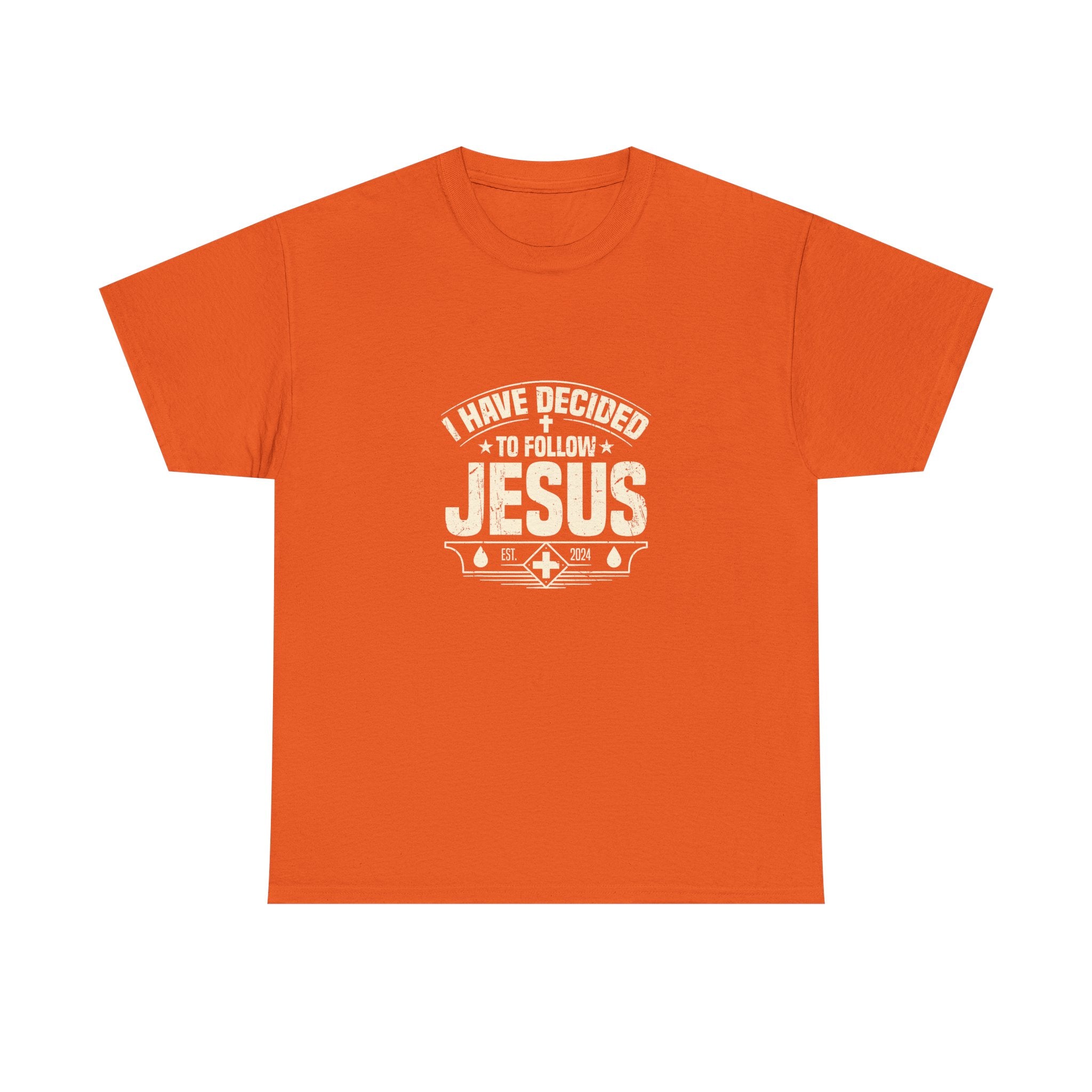 Faith Inspired Unisex Heavy Cotton Tee - 'I Have Decided to Follow Jesus' Shirt, Christian Gift
