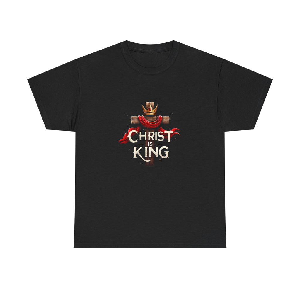 Christ is King Unisex Heavy Cotton Tee, Christian Apparel, Faith-Based T-Shirt