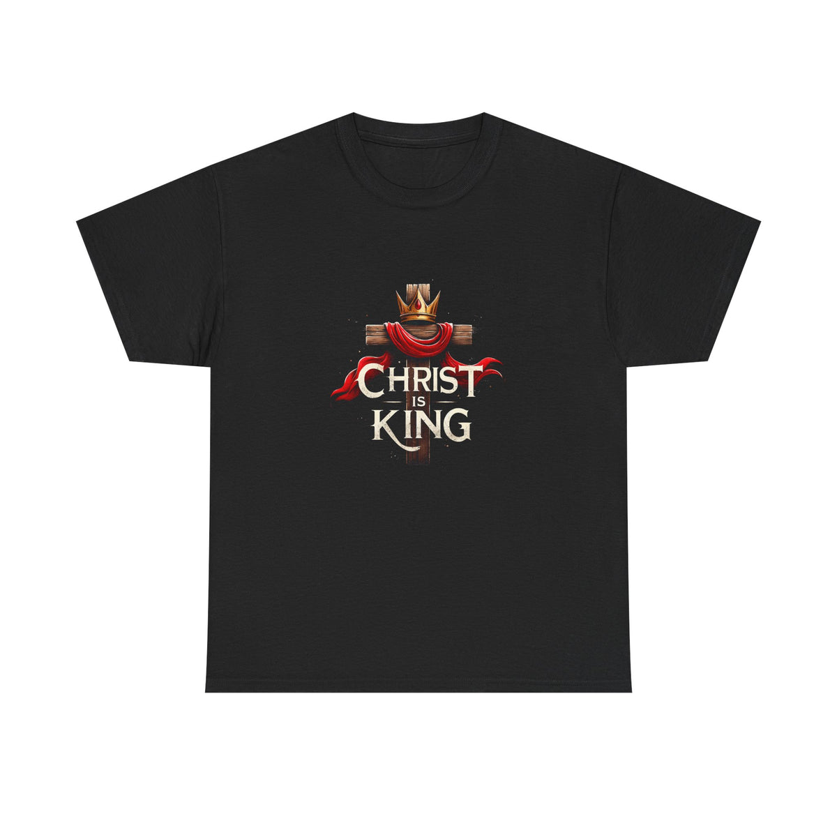 Christ is King Unisex Heavy Cotton Tee, Christian Apparel, Faith-Based T-Shirt