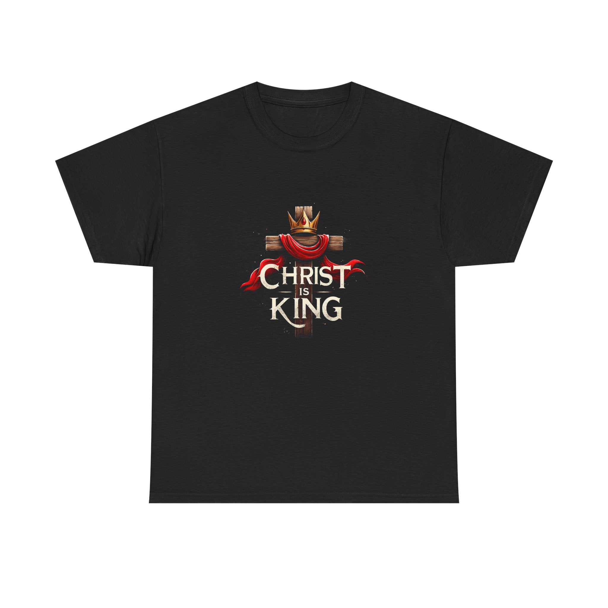 Christ is King Unisex Heavy Cotton Tee, Christian Apparel, Faith-Based T-Shirt