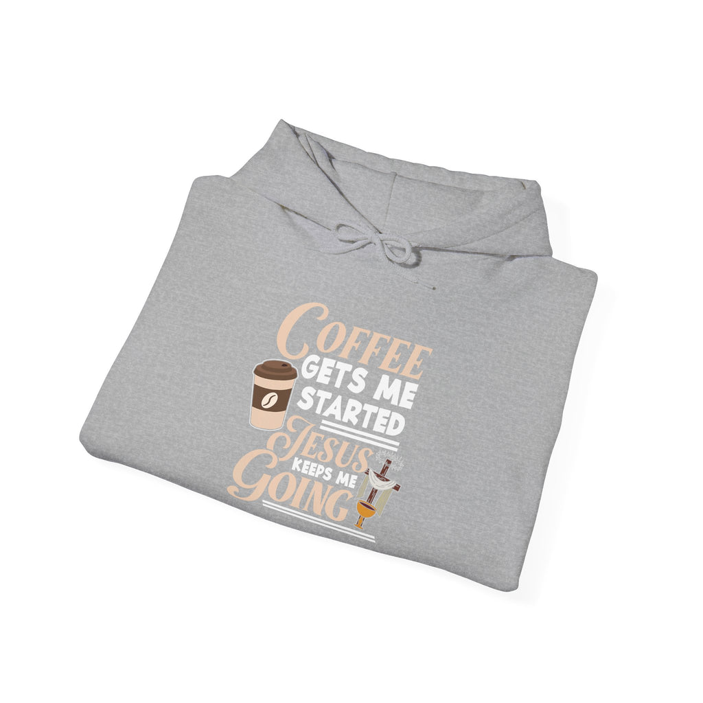 Coffee-Themed Unisex Hooded Sweatshirt – Perfect for Coffee Lovers, Jesus Lovers, Relaxed Days, Gifts for Friends, Cozy Wear