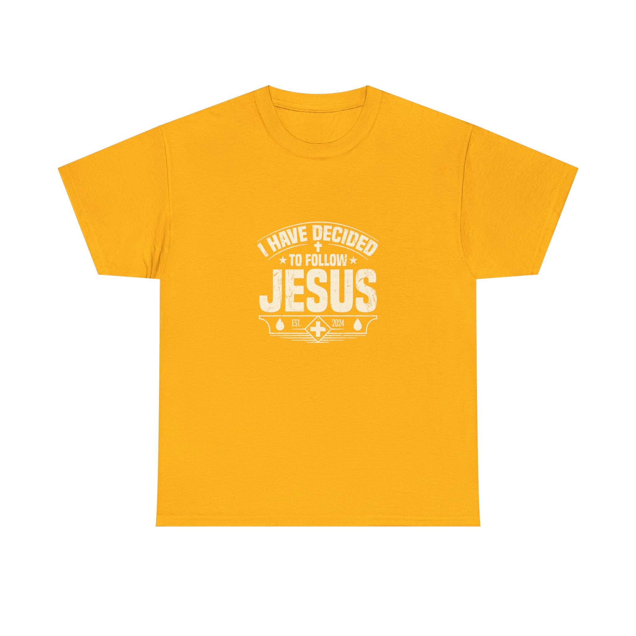 Faith Inspired Unisex Heavy Cotton Tee - 'I Have Decided to Follow Jesus' Shirt, Christian Gift